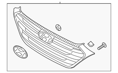 Genuine Hyundai Upper Grille 86350-D3000-GAL