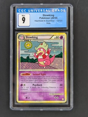 Pokemon Slowking 12/123 Holo HeartGold & SoulSilver Pokémon Card CGC 9 Mint