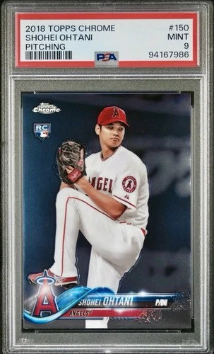 2018 Topps Chrome Shohei Ohtani #150 Pitching PSA 9 Los Angeles Angels MLB