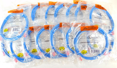 Allen Tel Cat 6 Patch Cable 7-Feet Blue Snagless Boots AT1607-BU, QUANTITY OF 17