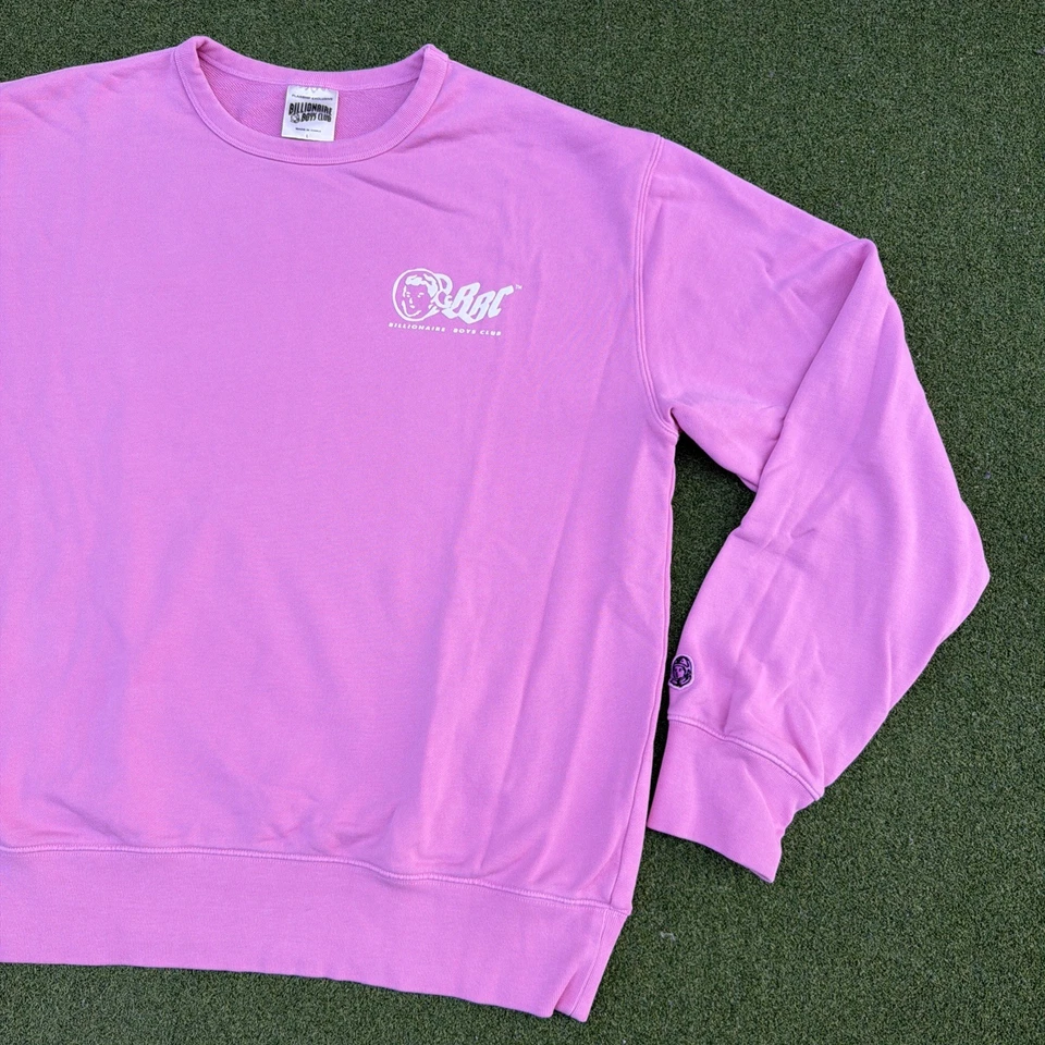 Billionaire Boys Club Flagship Hombres Rosa Manga Larga Cuello Redondo Sudadera Grande Foto 3 de 4