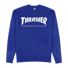 Thrasher Magazine Skate Mag Crewneck Pull Over Sweatshirt Royal Blue