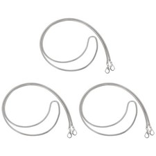 3Pcs 1.6Inch Metal Chain Phone Lanyard Crossbody Phone Wrist Strap Silver