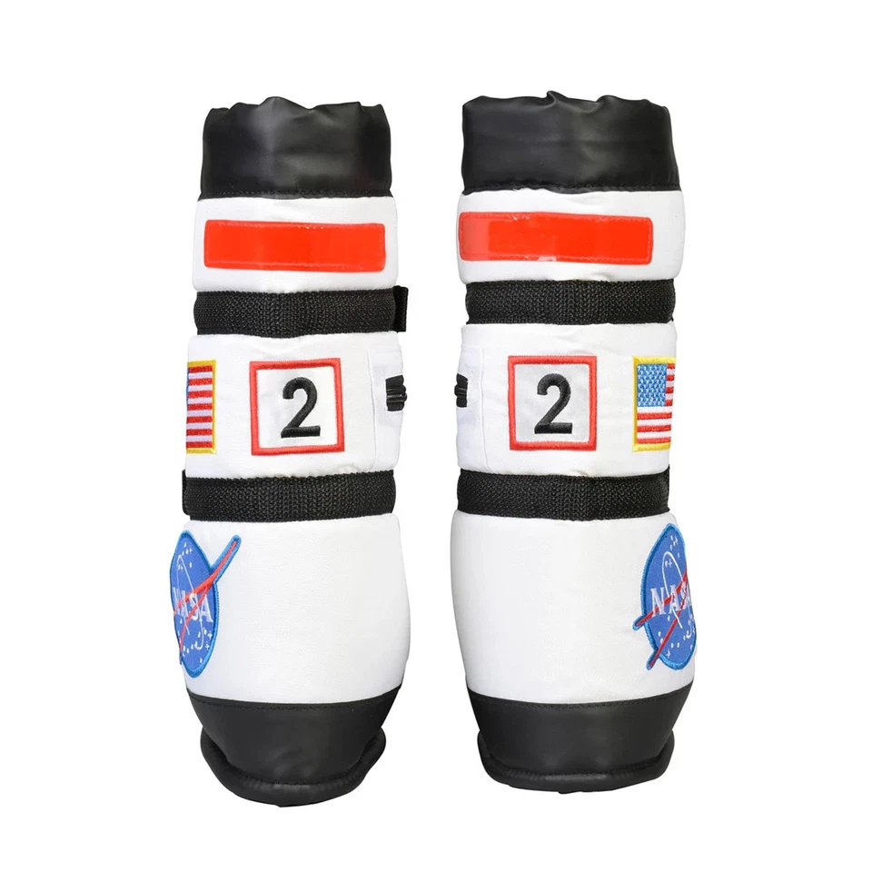 Botas de astronauta, talla pequeña, blancas, con parches de la NASA Foto 4 de 4