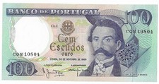PORTUGAL  1965  100 ESCUDOS  P-169b  UNC