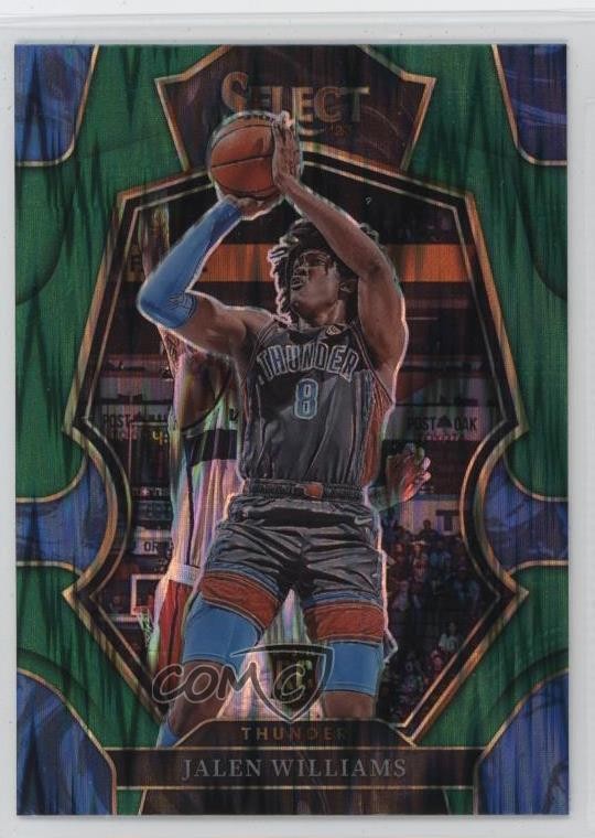 2022-23 Panini Select Premier Level Green Shock Prizm Jalen Williams #167 9l4
