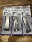 3 PACK! Walther PPK/S 380 ACP 7 Round Finger Rest Nickel Magazine - WAL2246012
