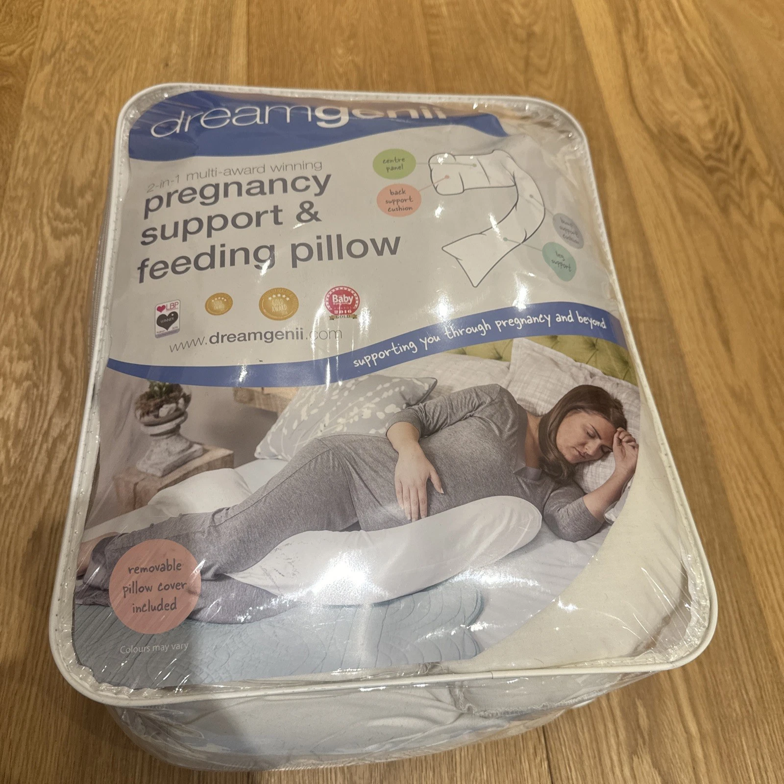 Dream Genii 2 In 1 Pregnancy Support And Feeding Nursing Pillow White
Opens in a new window or tab