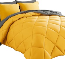 Bed in a Bag Full Reversible Comforter Sets 7pcs All Season Down