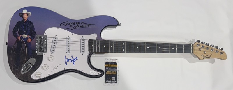 GEORGE STRAIT SIGNED CUSTOM ELECTRIC GUITAR THE KING JSA COA