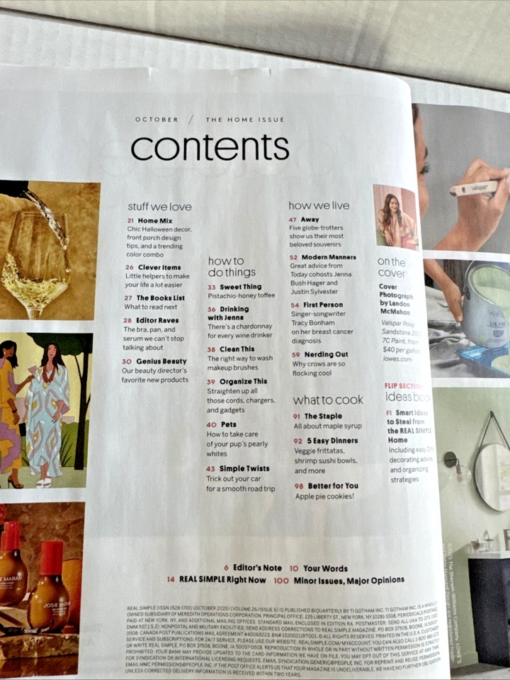 Real Simple magazine October 2025 Drew Barrymore - Image 3 of 4