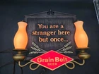 Vintage 1960's Grain Belt Lighted Beer Sign You Are A Stranger Here But Once
