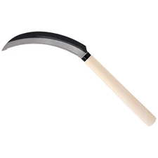 Zenport K205 Harvest Knife Weeding Sickle with Wood Handle
