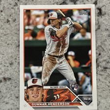 Topps 2023 Series 1 Rookie Base Gunnar Henderson #206 Baltimore Orioles Card
