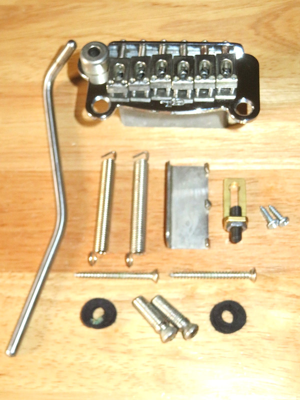 G&L 1996 USA Chrome Dual Fulcrum Tremolo Bridge w/ Trem Setter