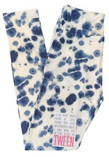 NEW LuLaRoe Tween 00-0 TW White Navy Gray Blue Tie Dye Leggings