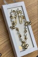Mickey Mouse  Pearl Hearts Bag Charm/Keychain