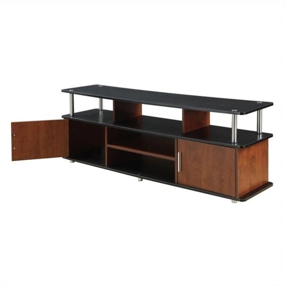 Soporte TV Designs2Go 59" XL Monterey en acabado madera cerezo y negro Foto 2 de 2