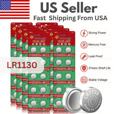 10 PCS LR1130 AG10 389 Alkaline Battery 1.5V Button Cell for Watch Calculator US