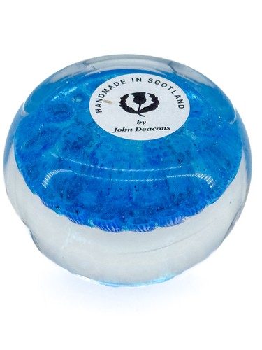 Fermacarte vintage John Deacons piccolo millefiori Scozia STK rosso bianco blu decorazione - Foto 14 di 15