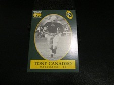 TONY CANADEO 1992 CHAMPION GREEN BAY PACKERS HALL OF FAME TRADING CARD # 53
