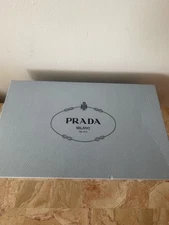 Prada Shoe Box (Empty) with Pair of Dust Bags,tissue, Prada Cards, See Photos