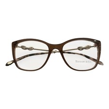 Tiffany Co TF 2160-B 8255 Brown Tortoise Eyeglass Frames Only Gold Knot Italy