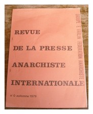 FEDERATION ANARCHISTE (FRANCE). GROUPE EUGENE VARLIN Revue de la presse anarchis