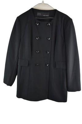 ZARA BASIC Mantel schwarz Größe XL Damen Knopfleiste Freizeit Outdoor Oberbekleidung