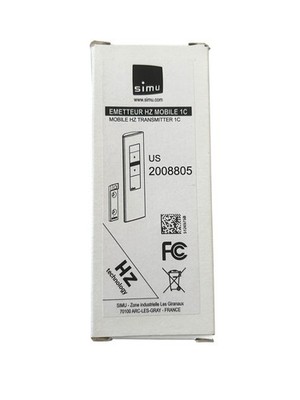 Simu 2008805 Remote HZ1 Channel For Motorized Shades,awnings etc. -NEW IN BOX