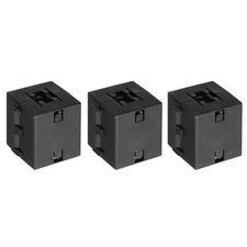 3 Pcs Ferrite Filter Ring Core Cable Clip ID 13mm Square Style, Black