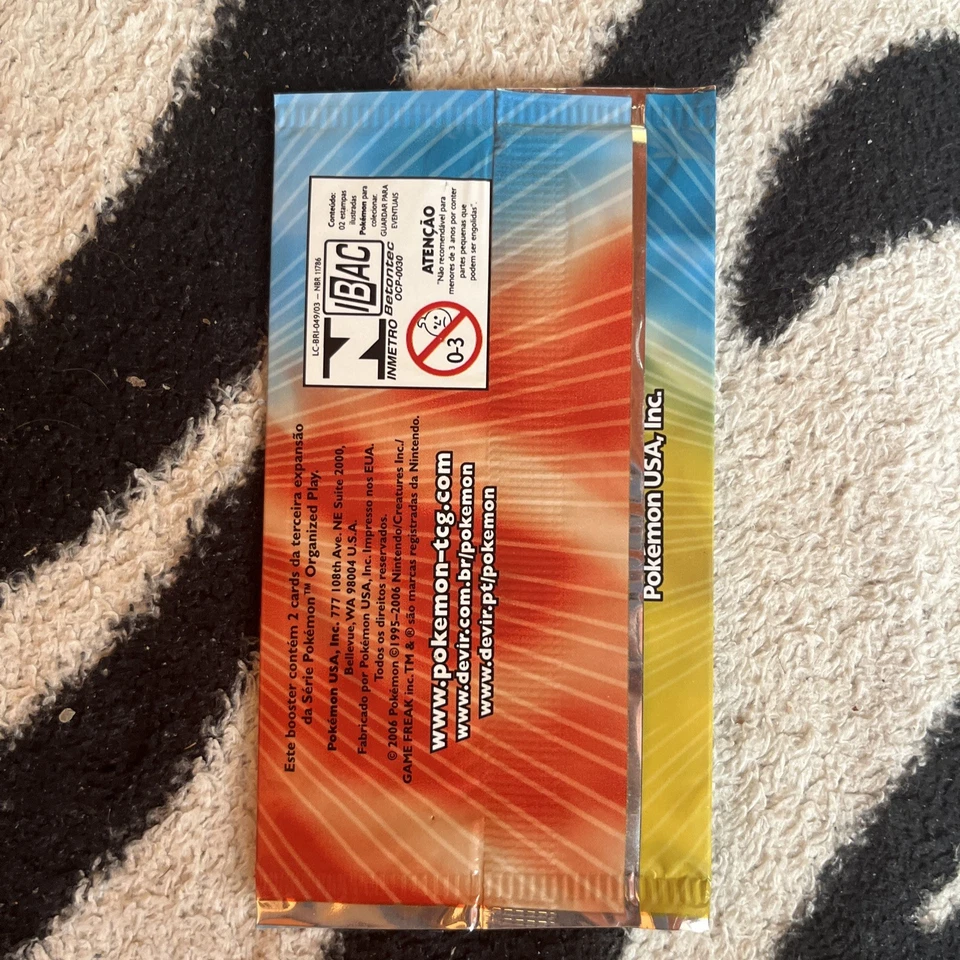 Pokémon POP Series 3 Booster Portuguese Brazilian Version Sealed Rare - Image 2 of 2