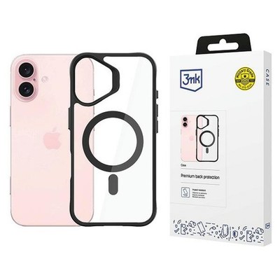 3mk Satin Armor Case MagSafe Hülle für iPhone 16, schwarz