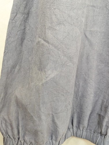 Sahara Ladies Pure Linen Tunic Dress Grey Size 10 Lagenlook Balloon Arty Midi - Picture 9 of 9