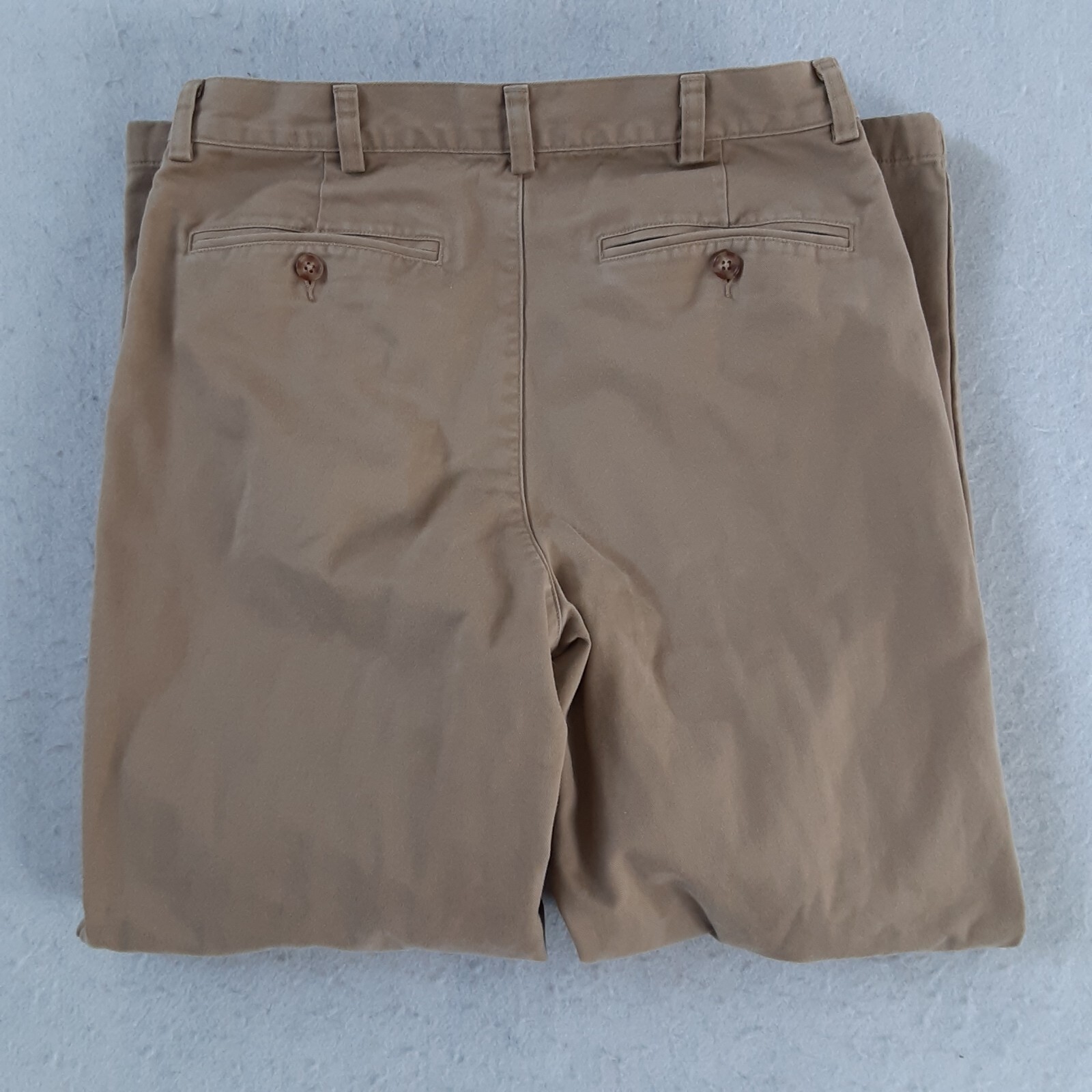 LL Bean Mens Plaid Flannel Lined Chino Pants Size 31x30 Natural Fit