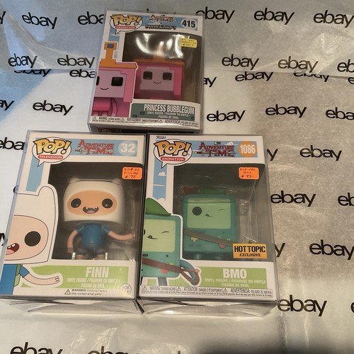 adventure time funko pop lot As Shown #32,415,1086 Finn,BMO & Princess Bubblegum - Picture 2 of 4