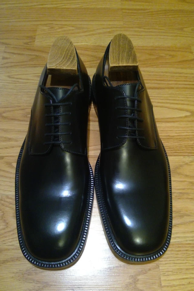 ZAPATOS GUCCI CORDOBÉS DE CUERO NEGRO (ERA TOM FORD) CON CORDONES DE LÍNEA SUPERIOR PARA HOMBRE TALLA 11D