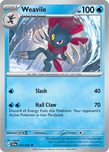Weavile 014/064 Sv: Shrouded Fable