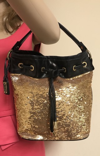 TOUS KAOS SHOCK Colección Oro Brillante Lentejuelas Cubo De Hombro Bolso De  Mano Raro | eBay