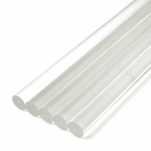 Clear Acrylic Rod Perspex Round Circular Bar 12" Long 2mm to 50mm Diameter PMMA - Picture 3 of 8