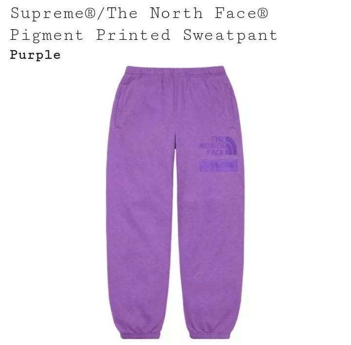 Size S - Supreme x The North Face Pigment Printed Sweatpant (Purple)(FW22)