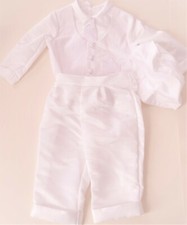 LAUREN MADISON INFANT BABY BOYS CHRISTENING SUIT  HAT SIZE 18 MON NEW