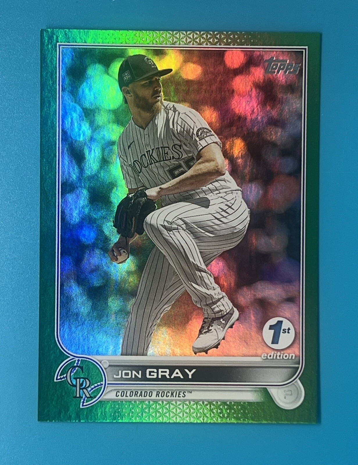 2022 Topps Series 1 1st Edition Green Foil #161 Jon Gray Rockies /150