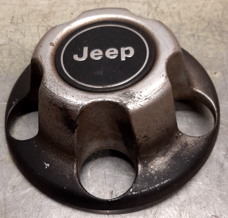 Jeep Cherokee Comanche Wrangler BLACK Center Cap Wheel Hub OEM 13