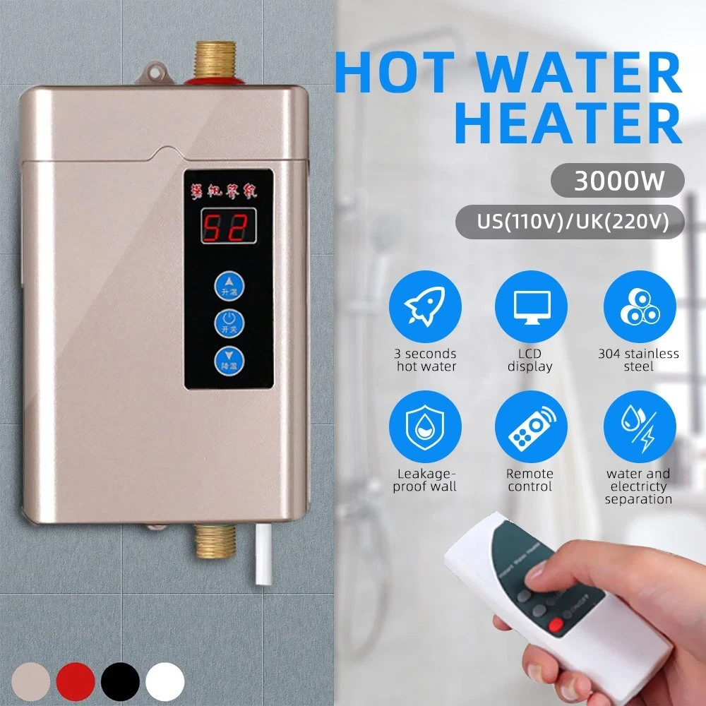 Electric Instant Hot Water Heater Tankless Remote Control Shower Kitchen  Boiler | eBay