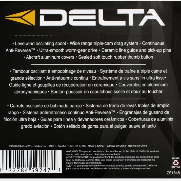 ZEBCO DELTA ZD3 2.9:1, SPINCAST FISHING REEL, NEW IN CLAM PACK LOT OF 2