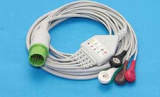 One-piece Spacelabs Ultraview ECG EKG Cable 5 Leads AHA 17pin Compatible
