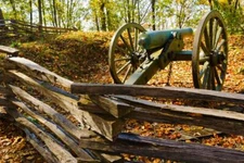 Civil War Cannon Kennesaw Battlefield Georgia Park Art Print Poster 24x16