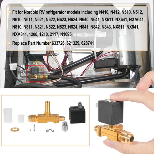 633726 Conjunto de válvula de gas para refrigerador Norcold N611 N621 N641 N811 N821 1210 - Imagen 17 de 20