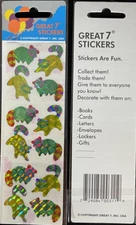 12 packages of Prismatic Racoon Stickers, "Great 7" Sticker Designs, PPZ1102,